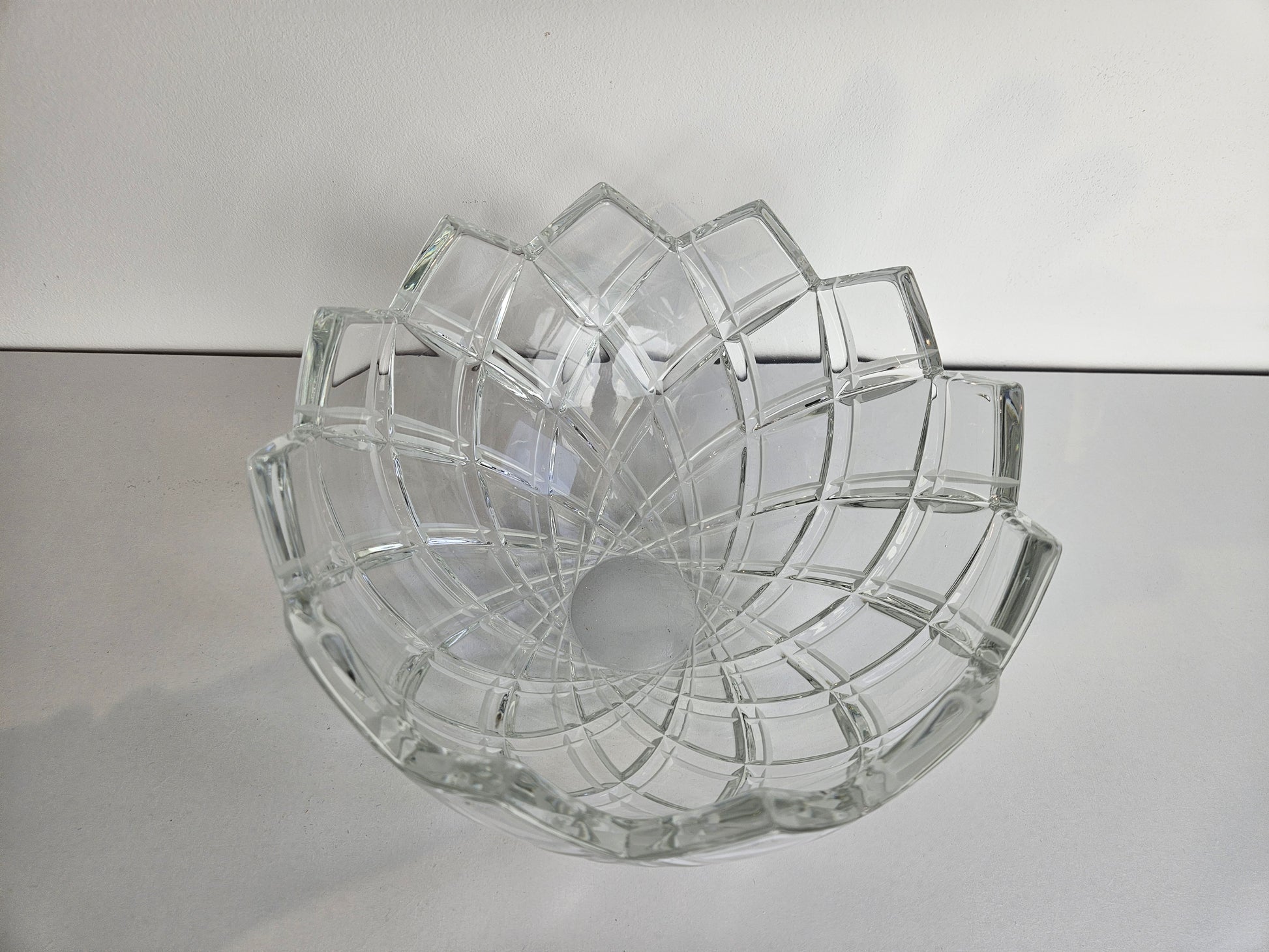 Antieke Kristallen Schaal – Zware Kwaliteit (1,7 kg)