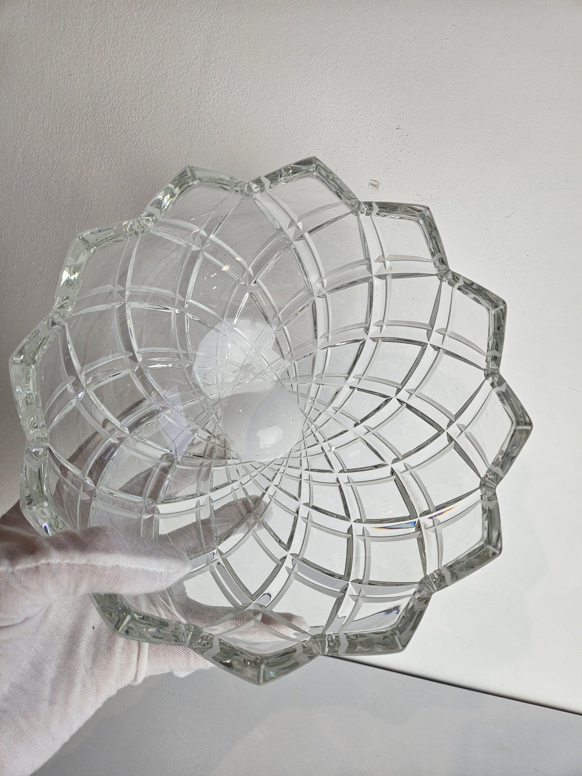 Antieke Kristallen Schaal – Zware Kwaliteit (1,7 kg)