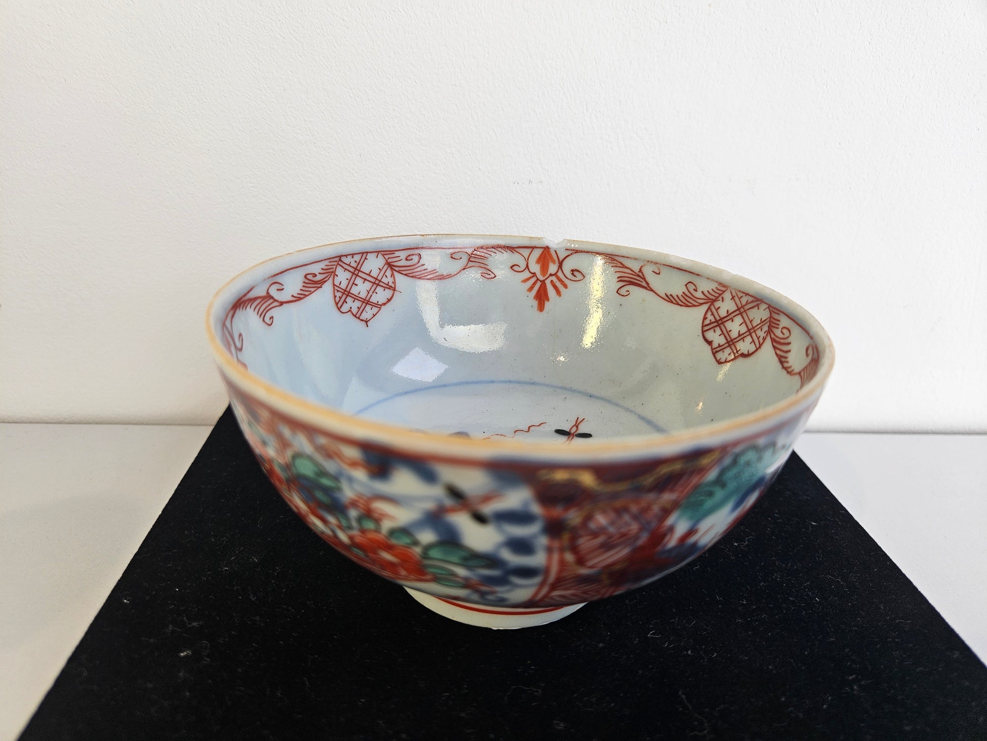 Amsterdams bont porseleinen kom – 18e-eeuw - Chinees porselein