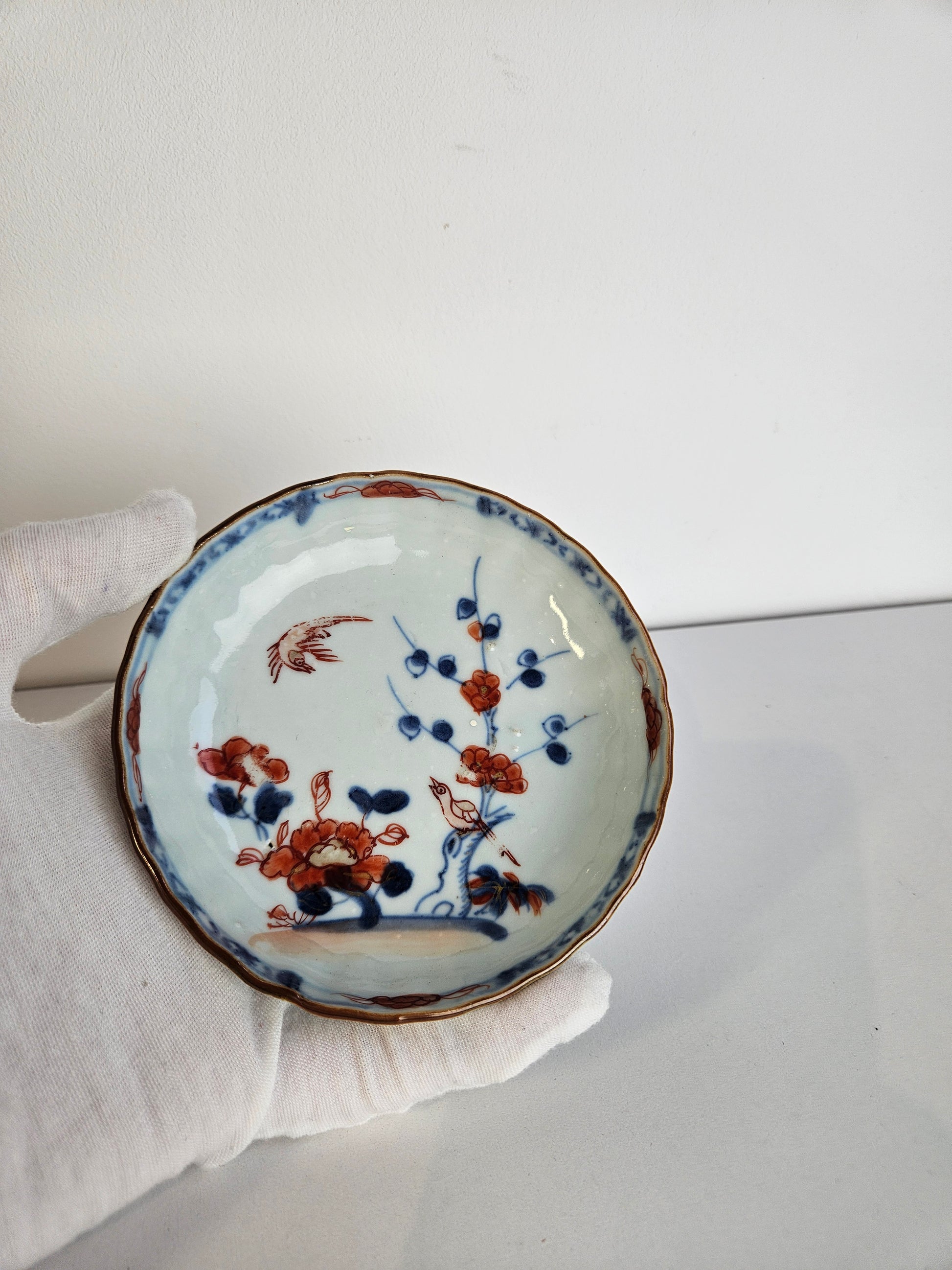 Amsterdams bont porseleinen bordje - 18 eeuw