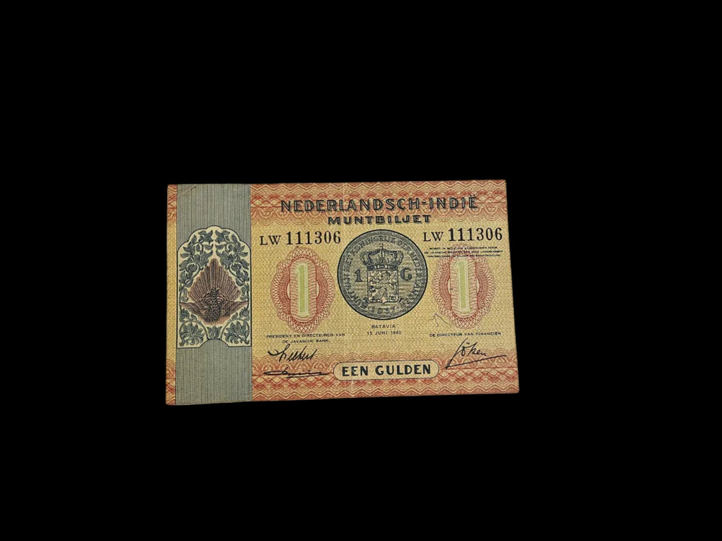 Zeldzaam Muntbiljet 1 Gulden 1940 – Nederlands-Indië – Historisch Erfgoed