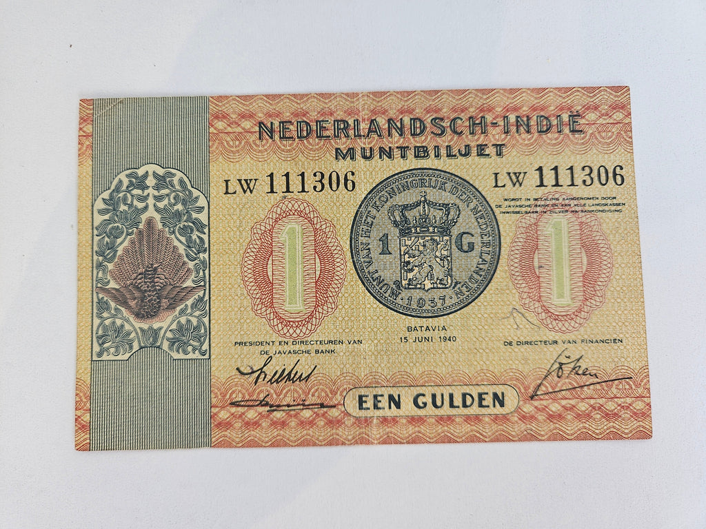 Zeldzaam Muntbiljet 1 Gulden 1940 – Nederlands-Indië - Batavia