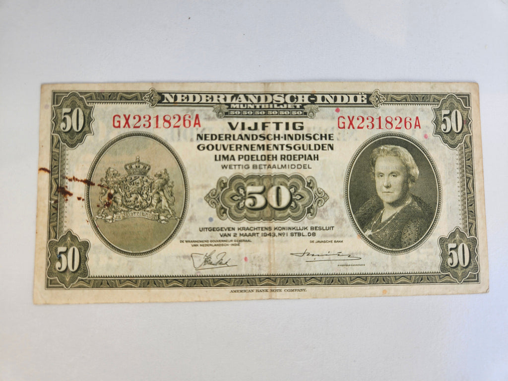 50 Gulden Bankbiljet Nederlands-Indië (1943)