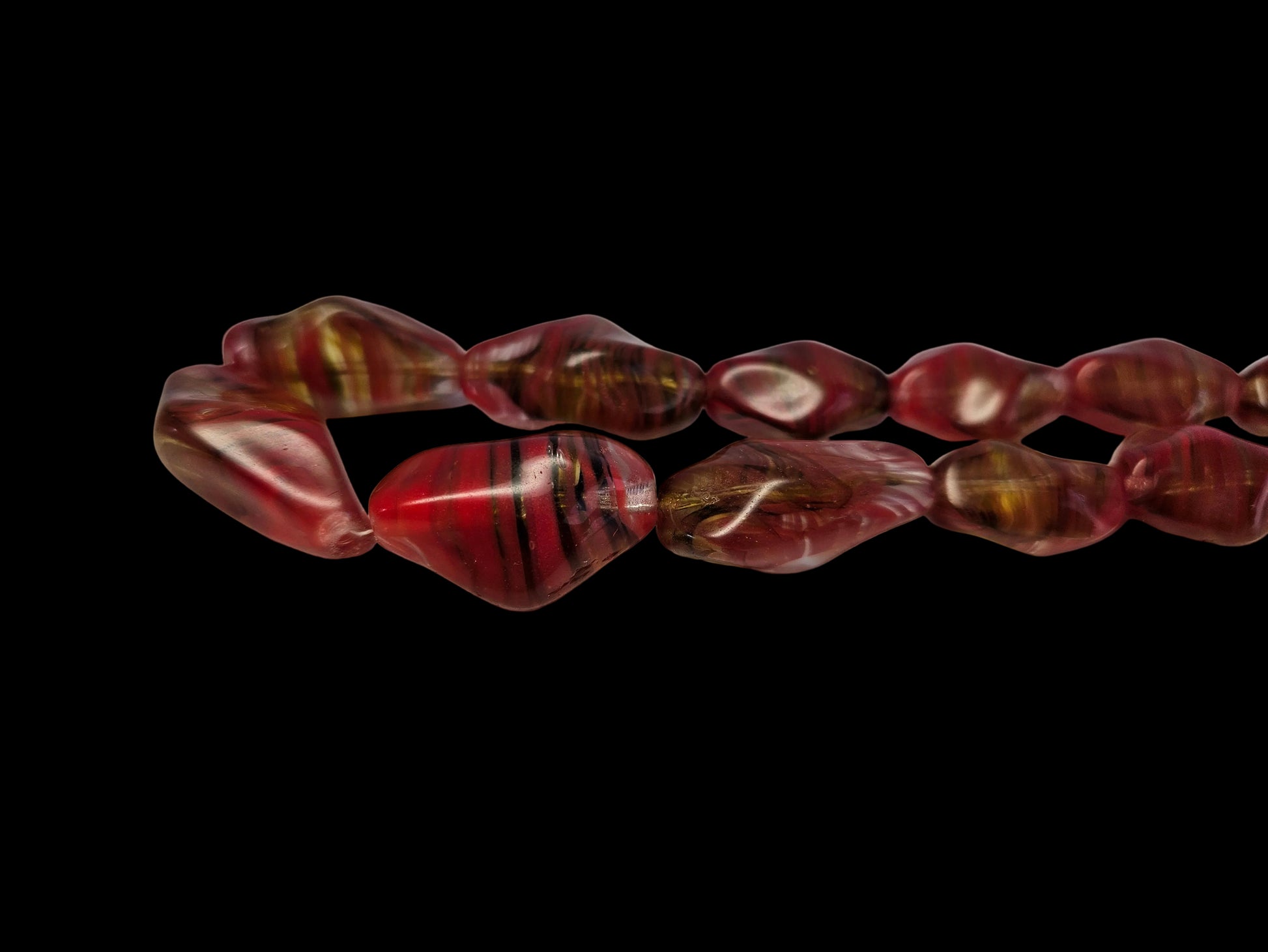 Vintage Murano glazen ketting uit Italië – Handgemaakte Venetiaanse glaskunst