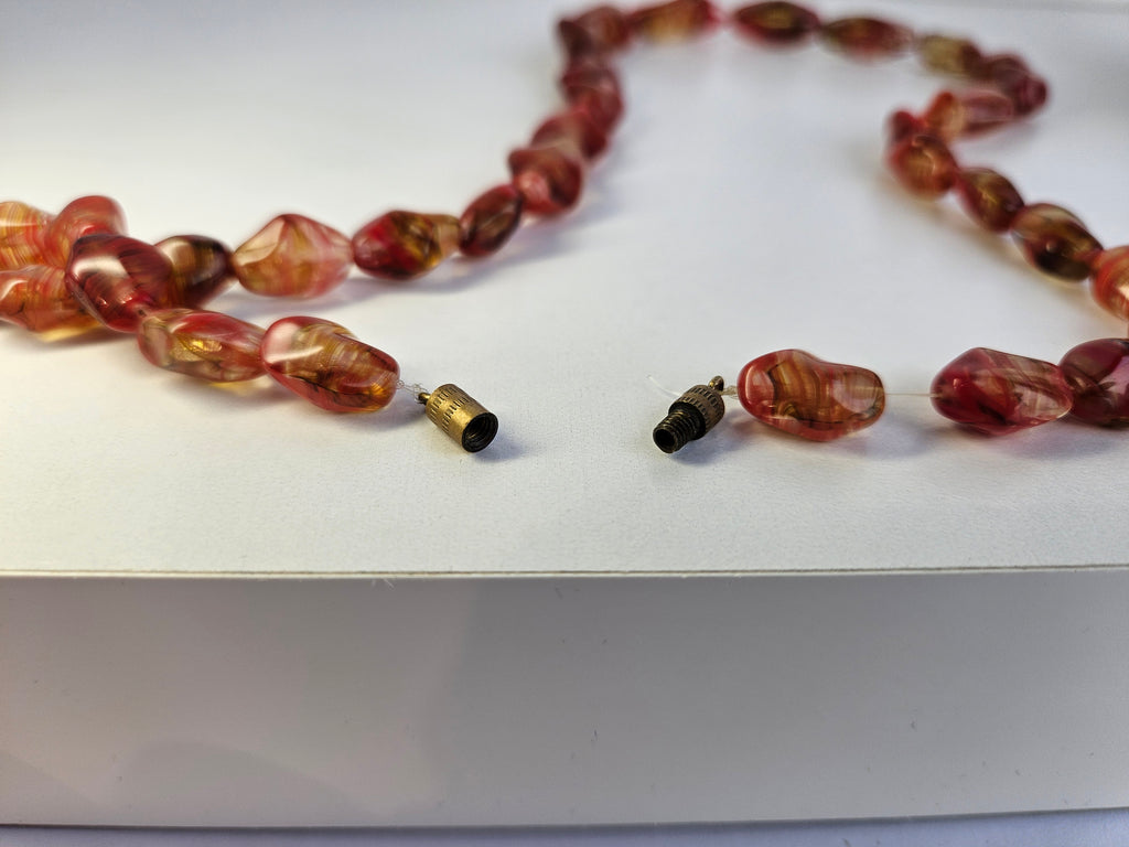 Vintage Murano glazen ketting uit Italië – Handgemaakte Venetiaanse glaskunst