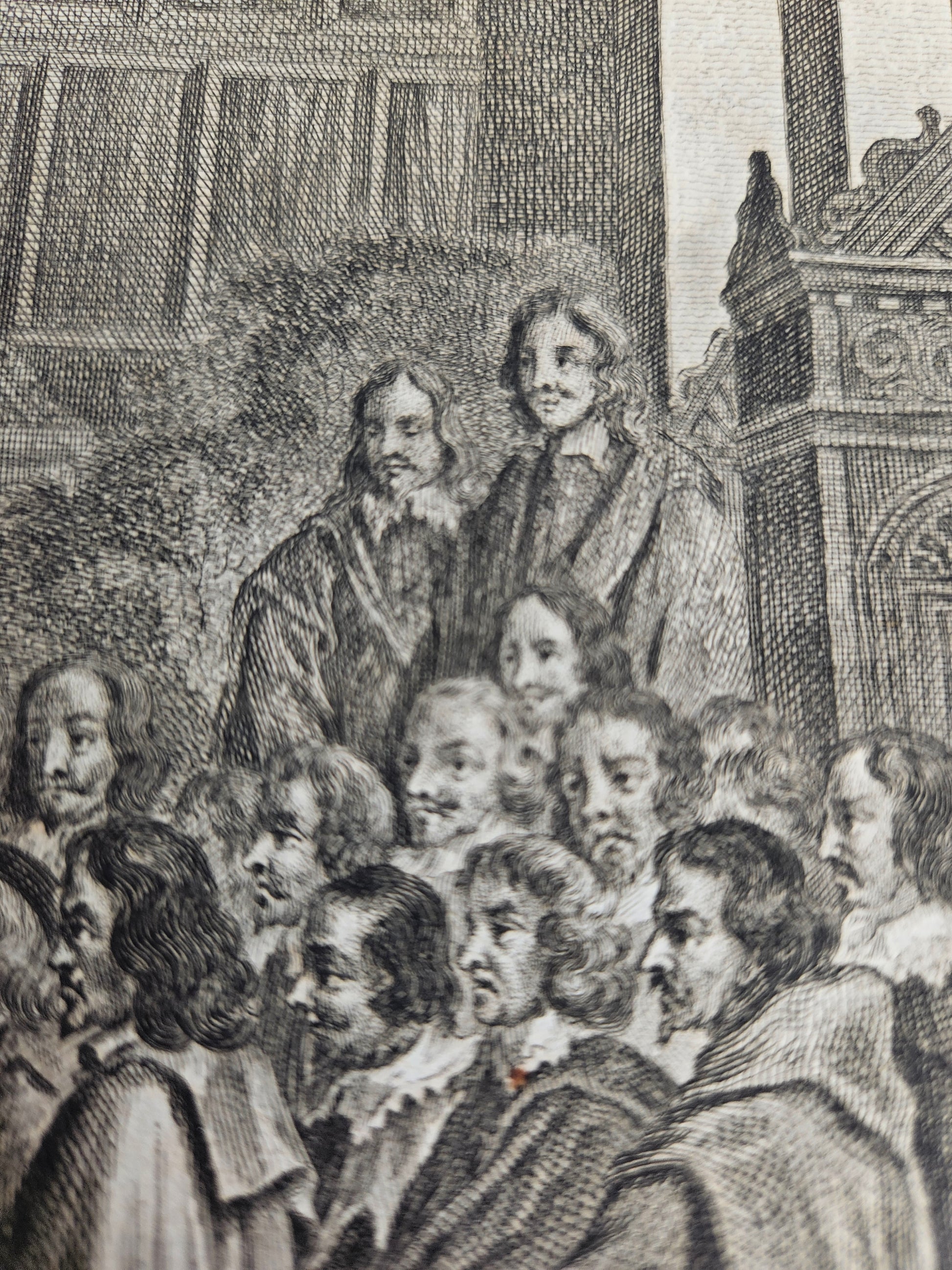 18e Eeuwse Kopergravure – Vrede van Münster (1648) – Illustratie uit Vaderlandsche Historie - Simon Fokke (1754