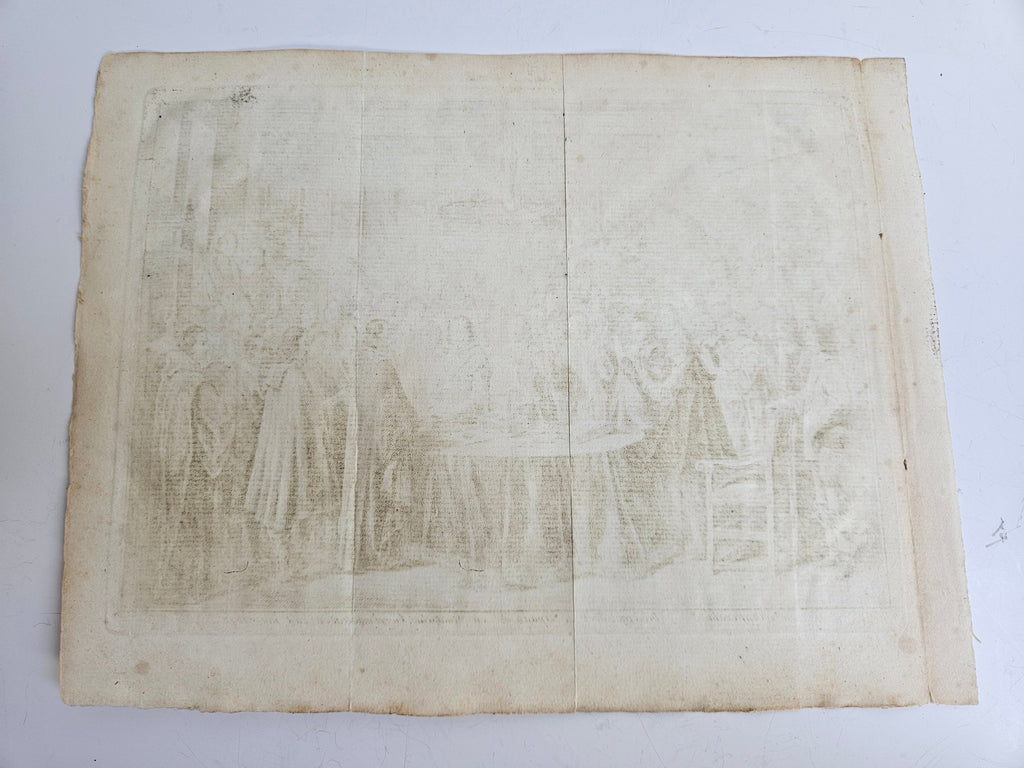 18e Eeuwse Kopergravure – Vrede van Münster (1648) – Illustratie uit Vaderlandsche Historie - Simon Fokke (1754
