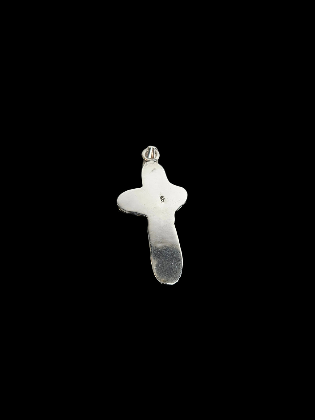 Vintage Sterling Zilveren Kruishanger met Parelmoer Inleg