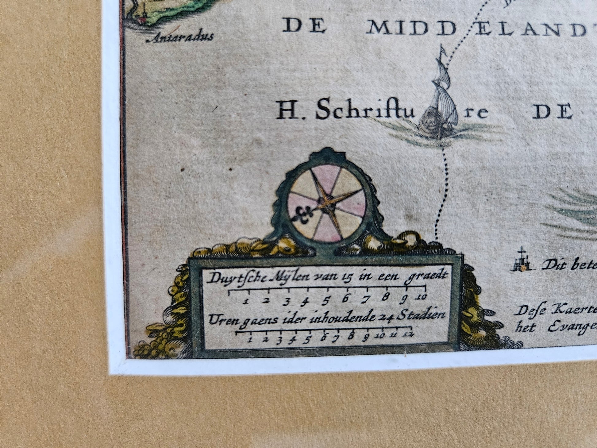 Zeldzame 17e-eeuwse Statenbijbelkaart "Het Beloofde Land" – Claes Jansz. Visscher (ca. 1642-1650)