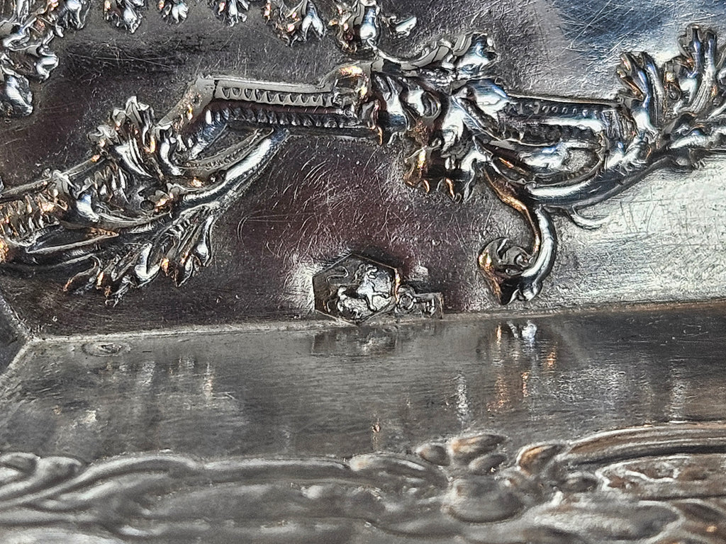 Antiek zilveren huwelijksmandje – 19e eeuw - rijk gedecoreerd – elegante opengewerkte vorm