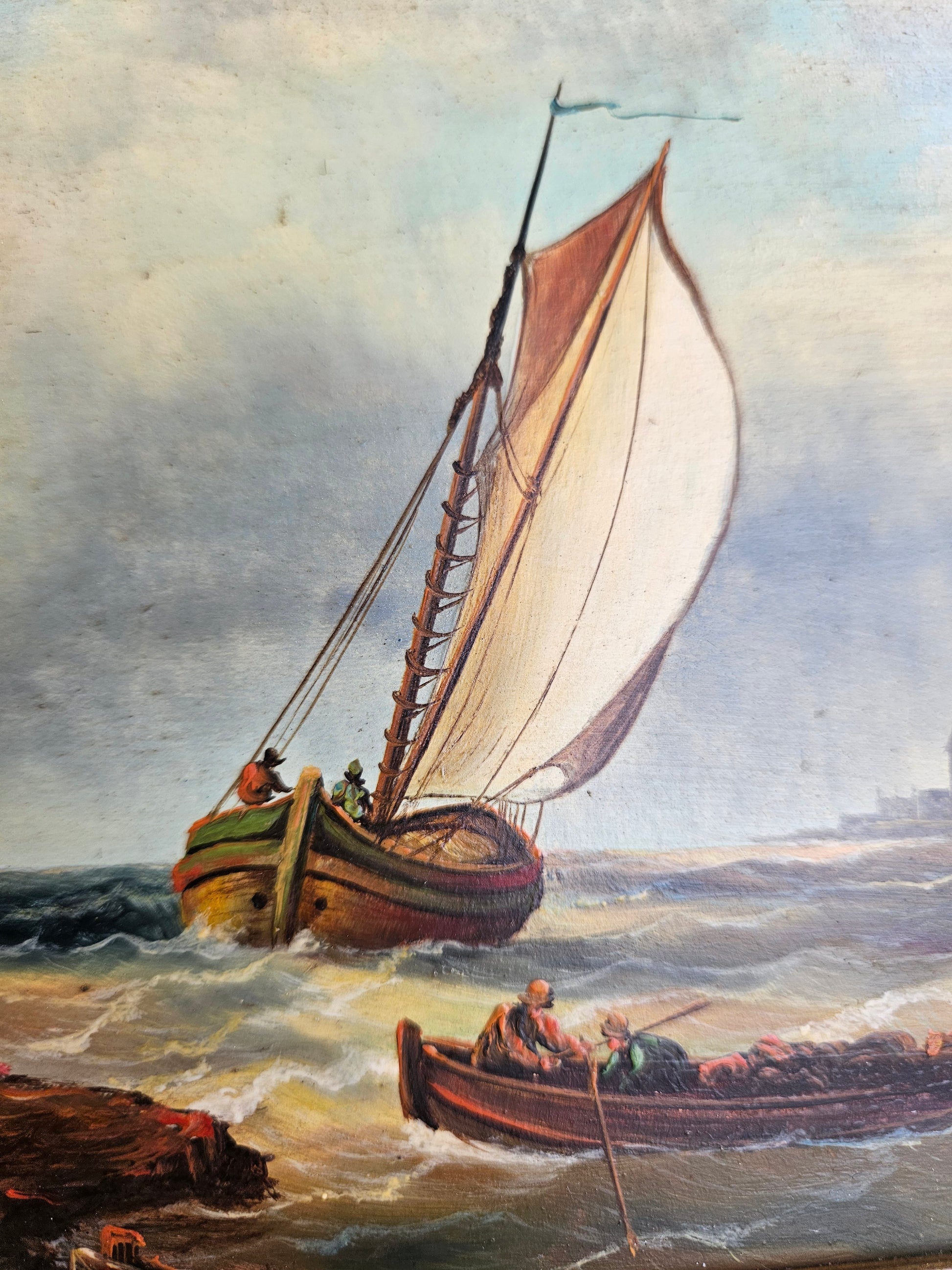 Marine tafereel met zeilschip – gesigneerd J. Webb (ca. 1871 - 1891)