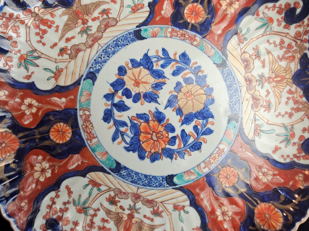 Antiek Japans Imari porselein bord (19e eeuw) – rijk gedecoreerd – Ø 31 cm