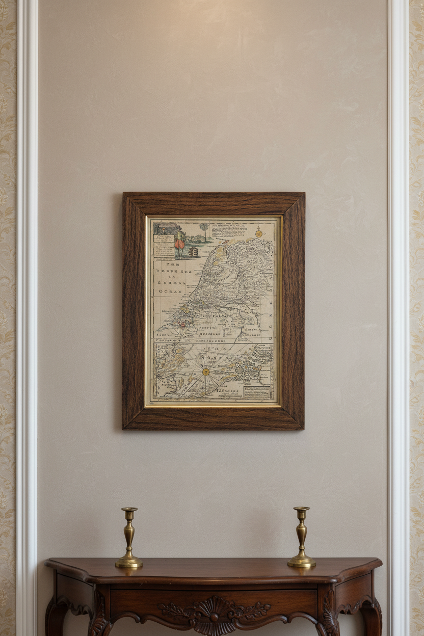 Zeldzame Antieke Kaart Nederland (1748) – Emanuel Bowen – Gebaseerd op Le Rouge & Astronomische Waarnemingen