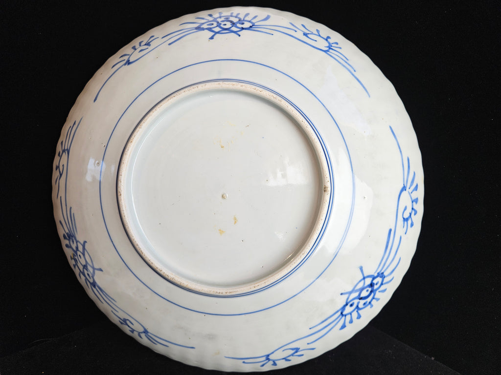Groot Antiek Japans Imari Porseleinen Bord (Ø 30,5 cm) – Meiji-periode, 19e Eeuw