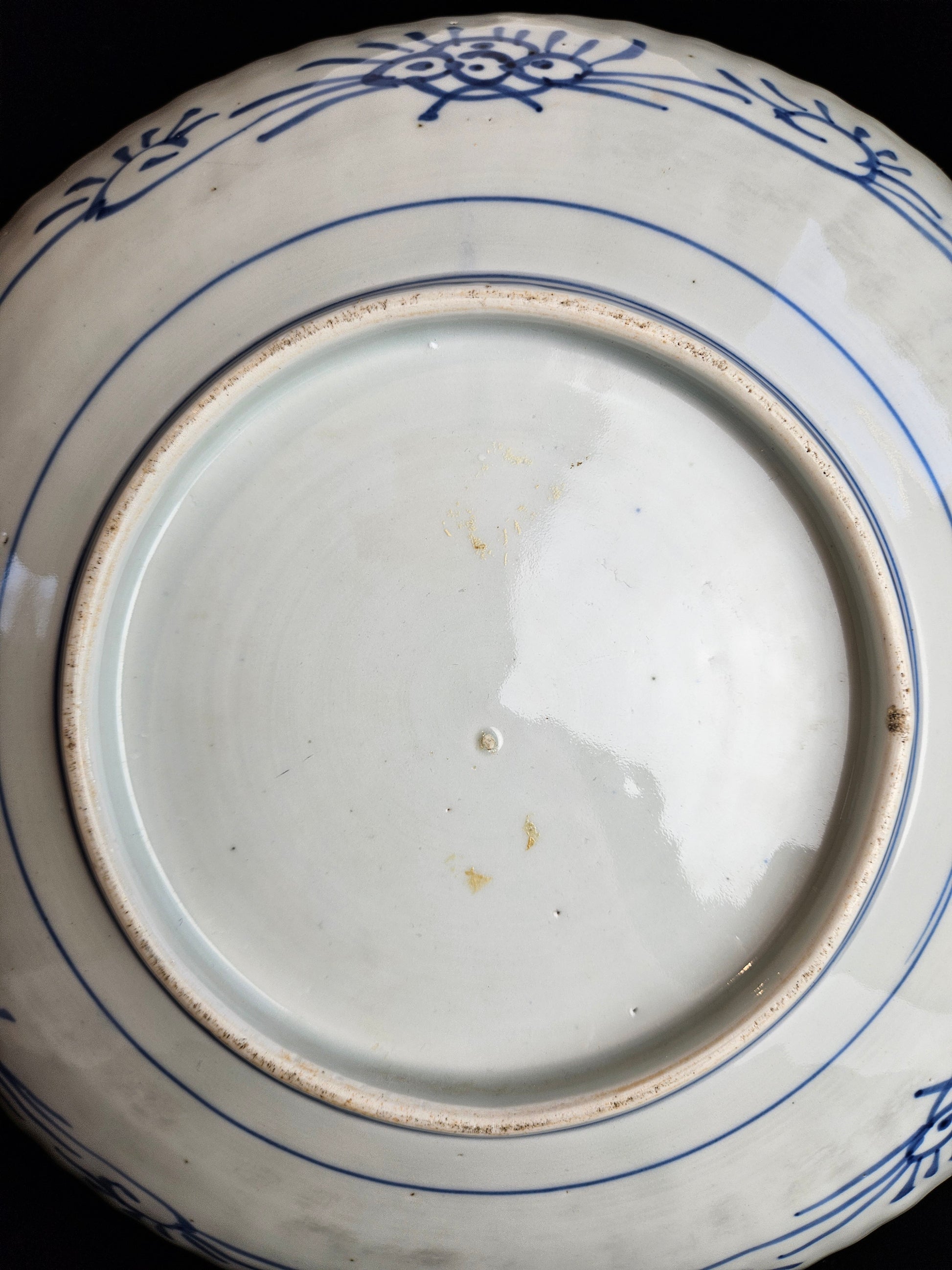 Groot Antiek Japans Imari Porseleinen Bord (Ø 30,5 cm) – Meiji-periode, 19e Eeuw