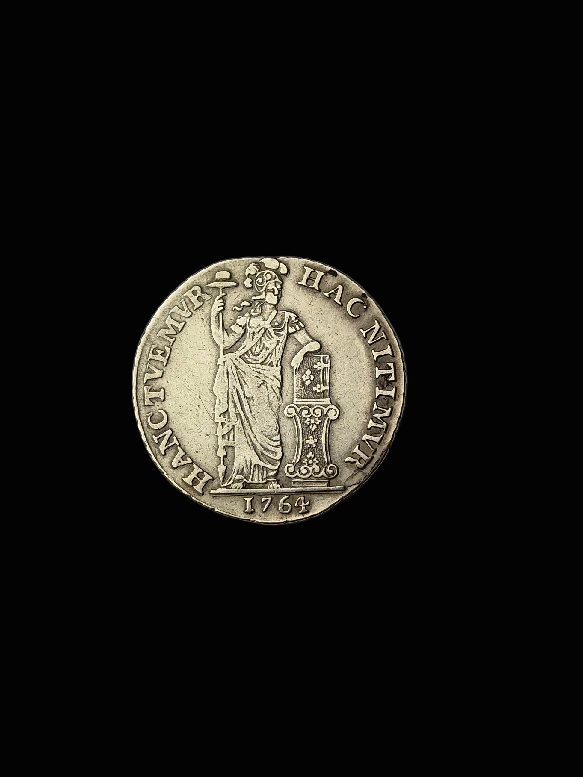 18e-eeuwse Zilveren 1 Gulden 1765 – West-Friesland – Republiek der Zeven Verenigde Nederlanden