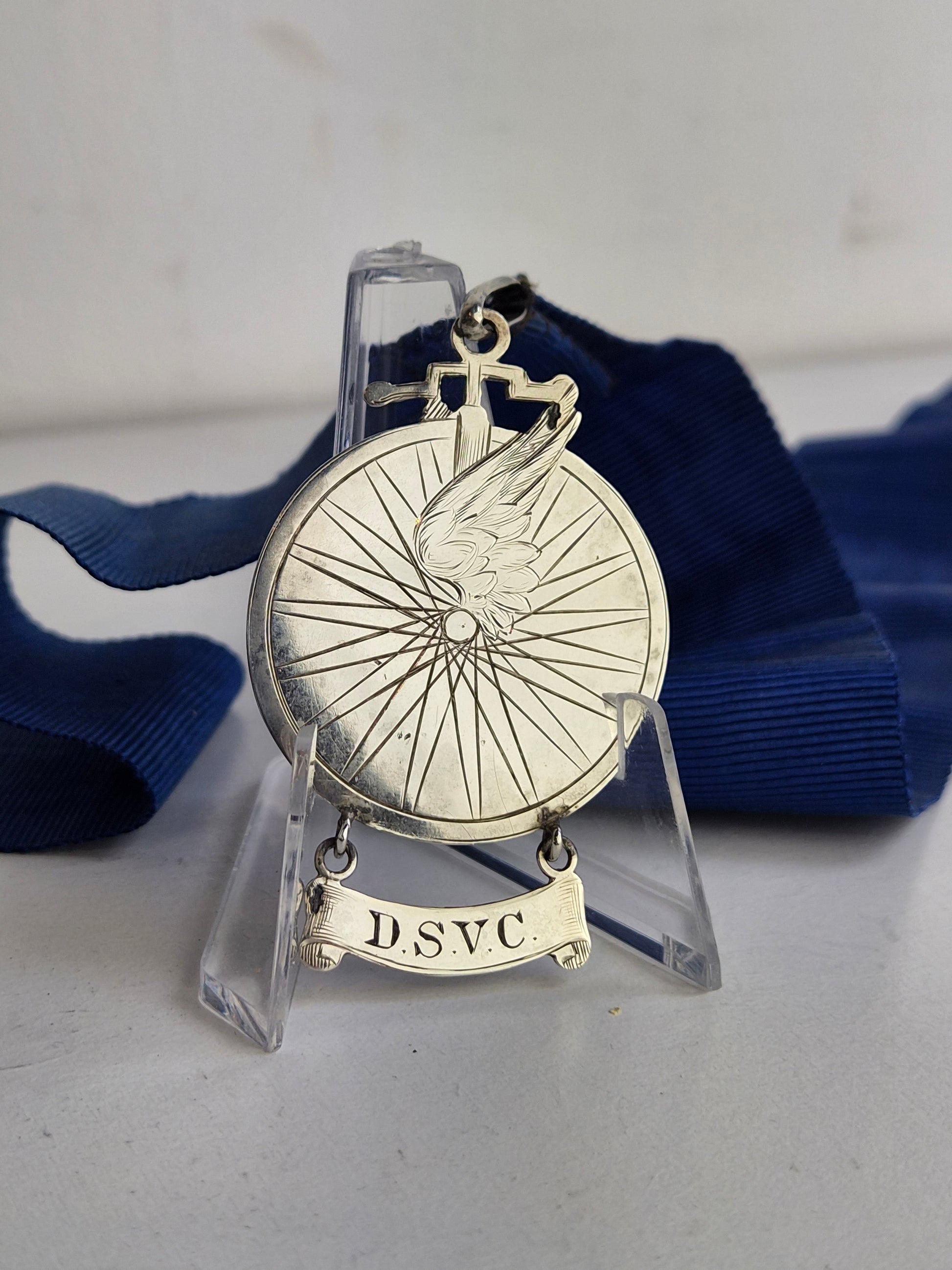 Antieke Zilveren Fietsmedaille D.S.V.C. (1894-1895) | Van Kempen Zilver