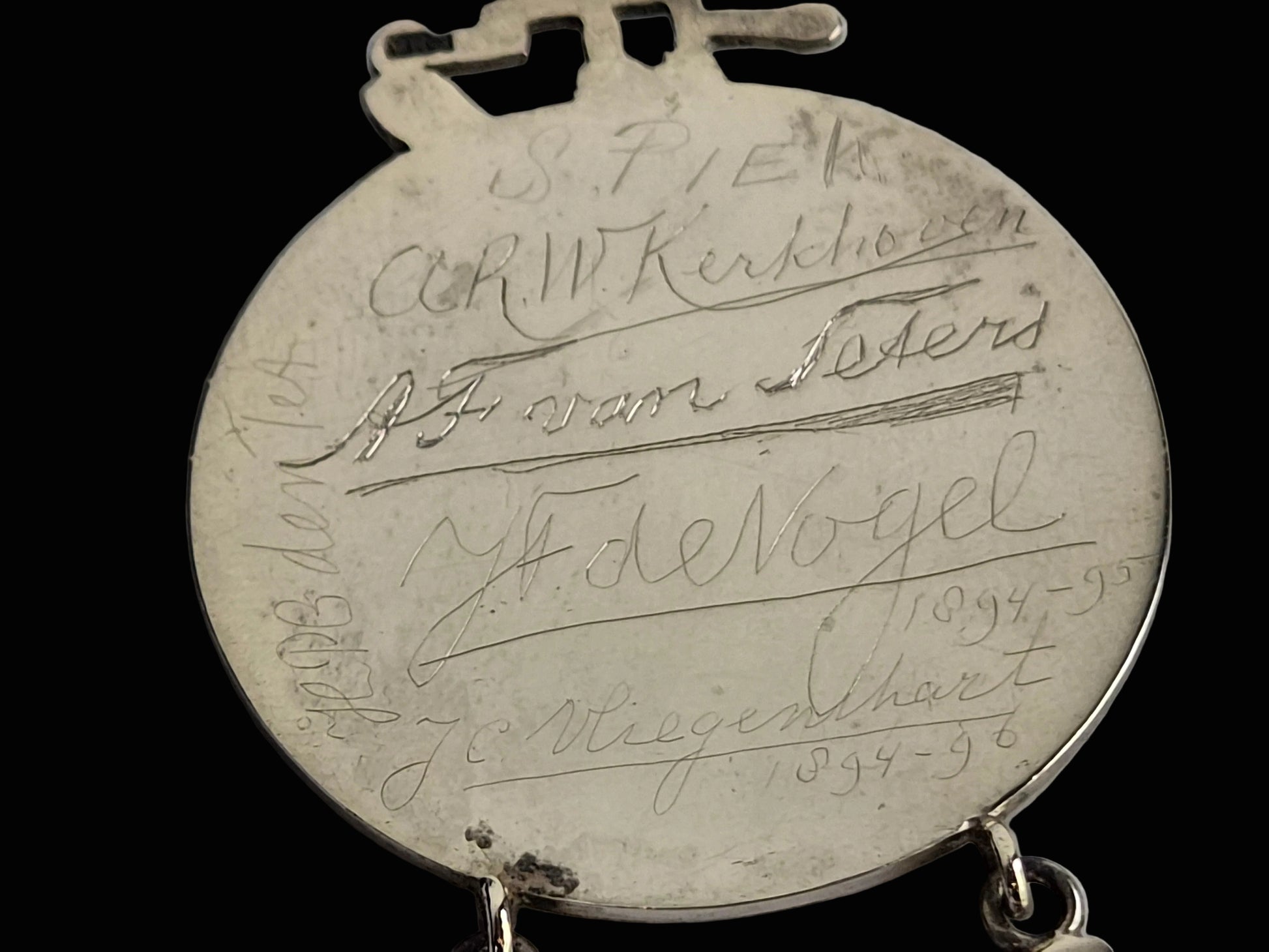 Antieke Zilveren Fietsmedaille D.S.V.C. (1894-1895) | Van Kempen Zilver
