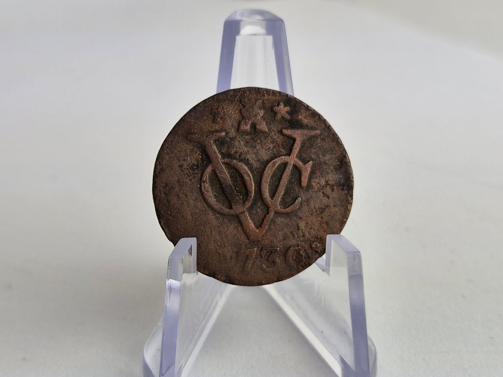 Originele VOC-duit 1730 Zeeland | Antieke VOC Munt | Vereenigde Oostindische Compagnie