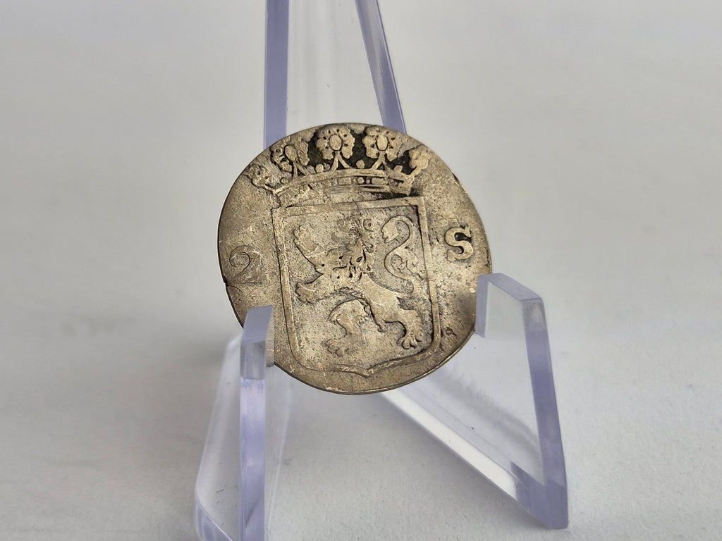 Originele Zilveren Wapenstuiver 1791 – Provincie Holland – Laatste Jaren van de Republiek
