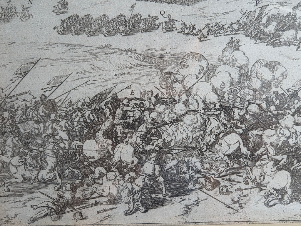 Zeventiende-eeuwse Gravure: Slag op de Mookerheide (1574) – Johann Wilhelm Baur
