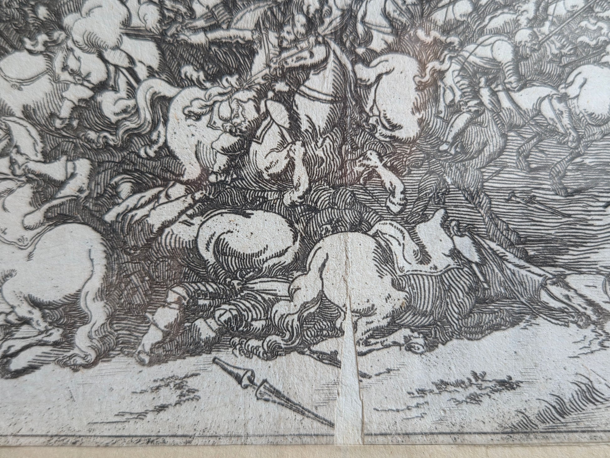 Zeventiende-eeuwse Gravure: Slag op de Mookerheide (1574) – Johann Wilhelm Baur