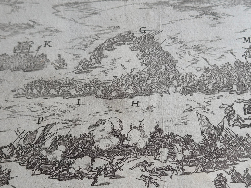 Zeventiende-eeuwse Gravure: Slag op de Mookerheide (1574) – Johann Wilhelm Baur