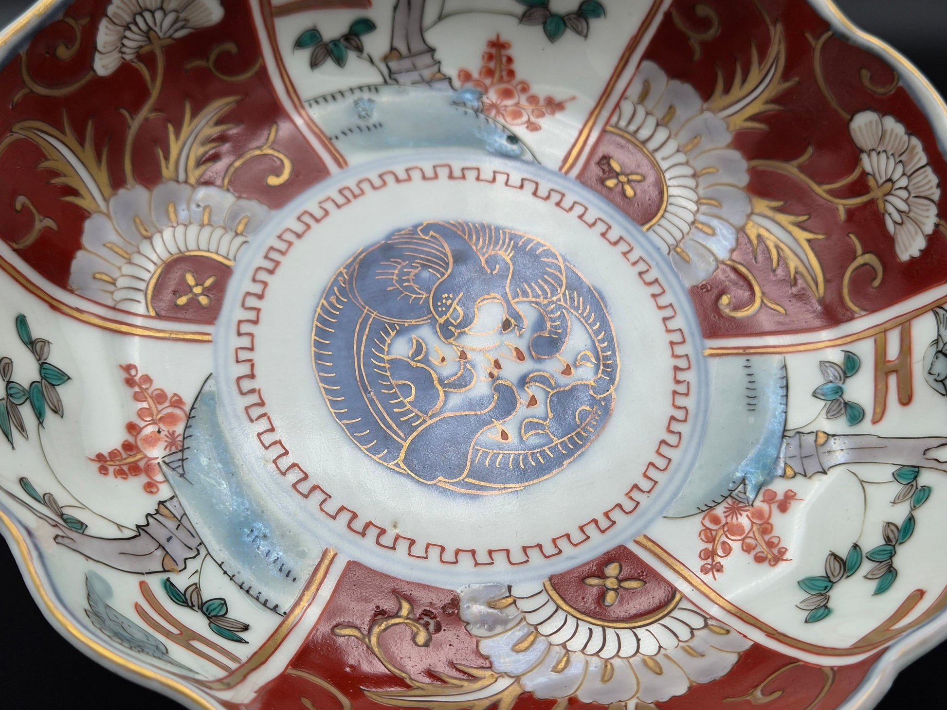 Antieke Japanse Imari Mukōzuke (向付) – Ø 15,3 cm – Arita Porselein – Edo / Vroege Meiji ca. 1850–1880