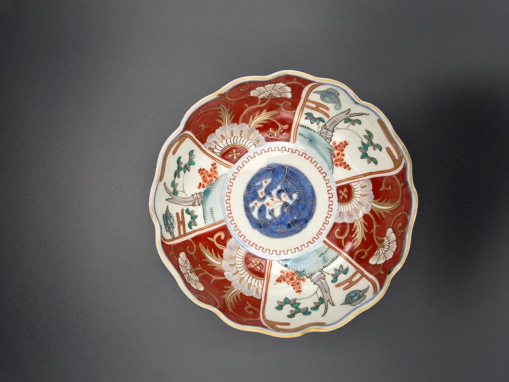 Antieke Japanse Imari Mukōzuke (向付) – Ø 15,3 cm – Arita Porselein – Edo / Vroege Meiji ca. 1850–1880