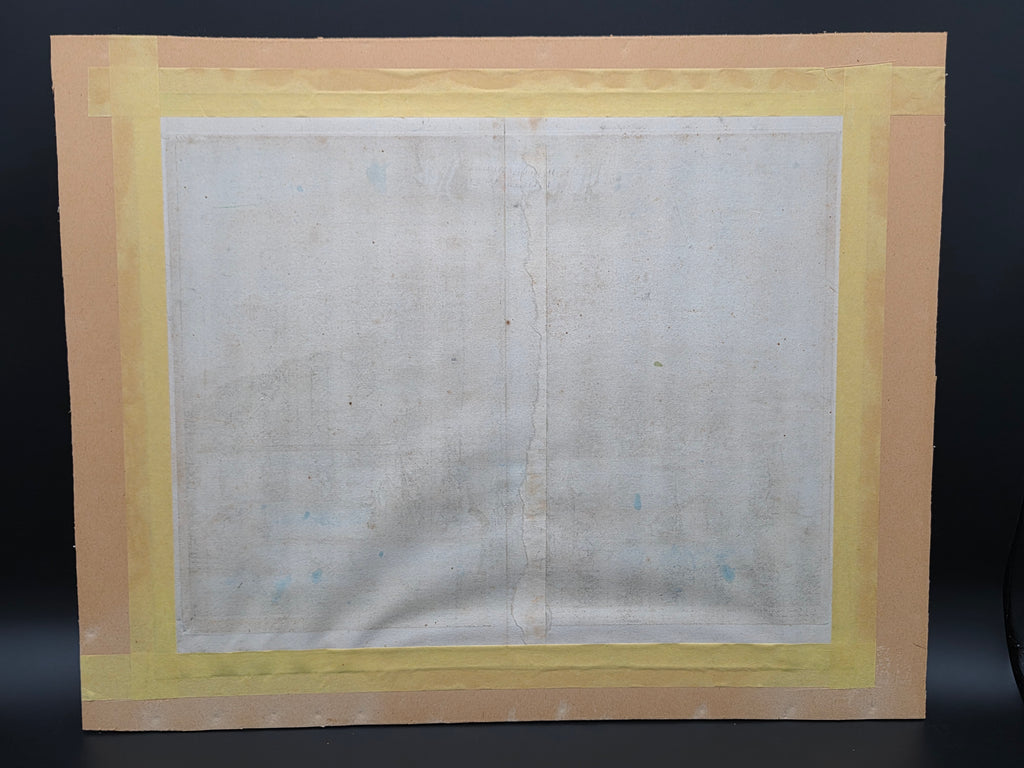 Antieke Handgekleurde Gravure ‘De Stad Algiers’ – Michiel de Ruyter voor Algiers – 17e-eeuwse Zeegeschiedenis – Ingelijst