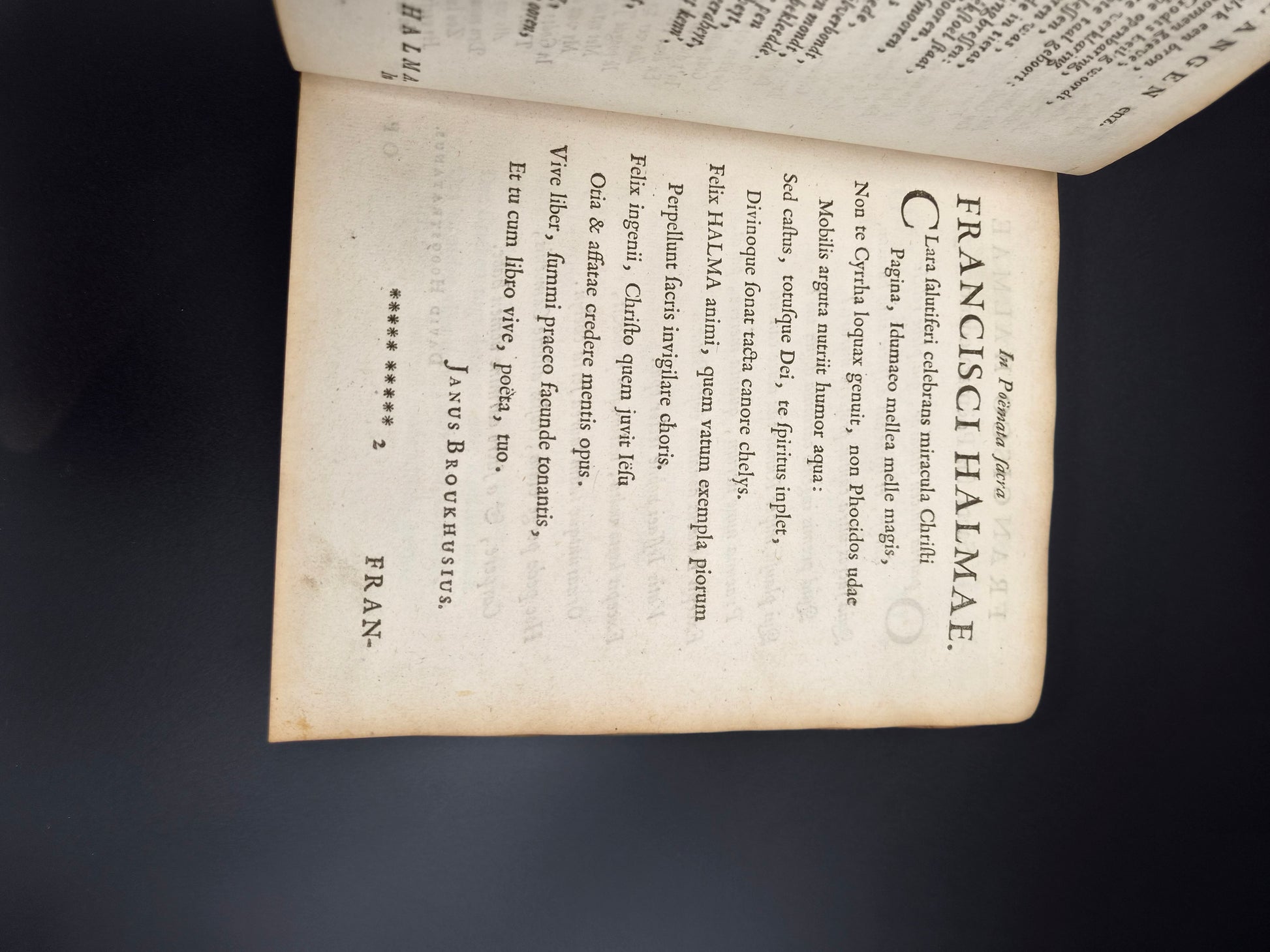 Antiek Boek 1718 - F. Halma: Heilige Feestgezangen - Luxe Blindgestempeld Perkament / Stamped Vellum Binding - ~30 Gravures - Lamsvelt & Doesburgh