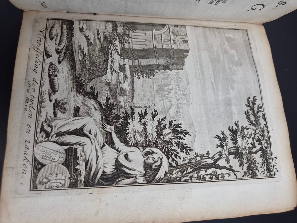 Antiek Boek 1718 - F. Halma: Heilige Feestgezangen - Luxe Blindgestempeld Perkament / Stamped Vellum Binding - ~30 Gravures - Lamsvelt & Doesburgh