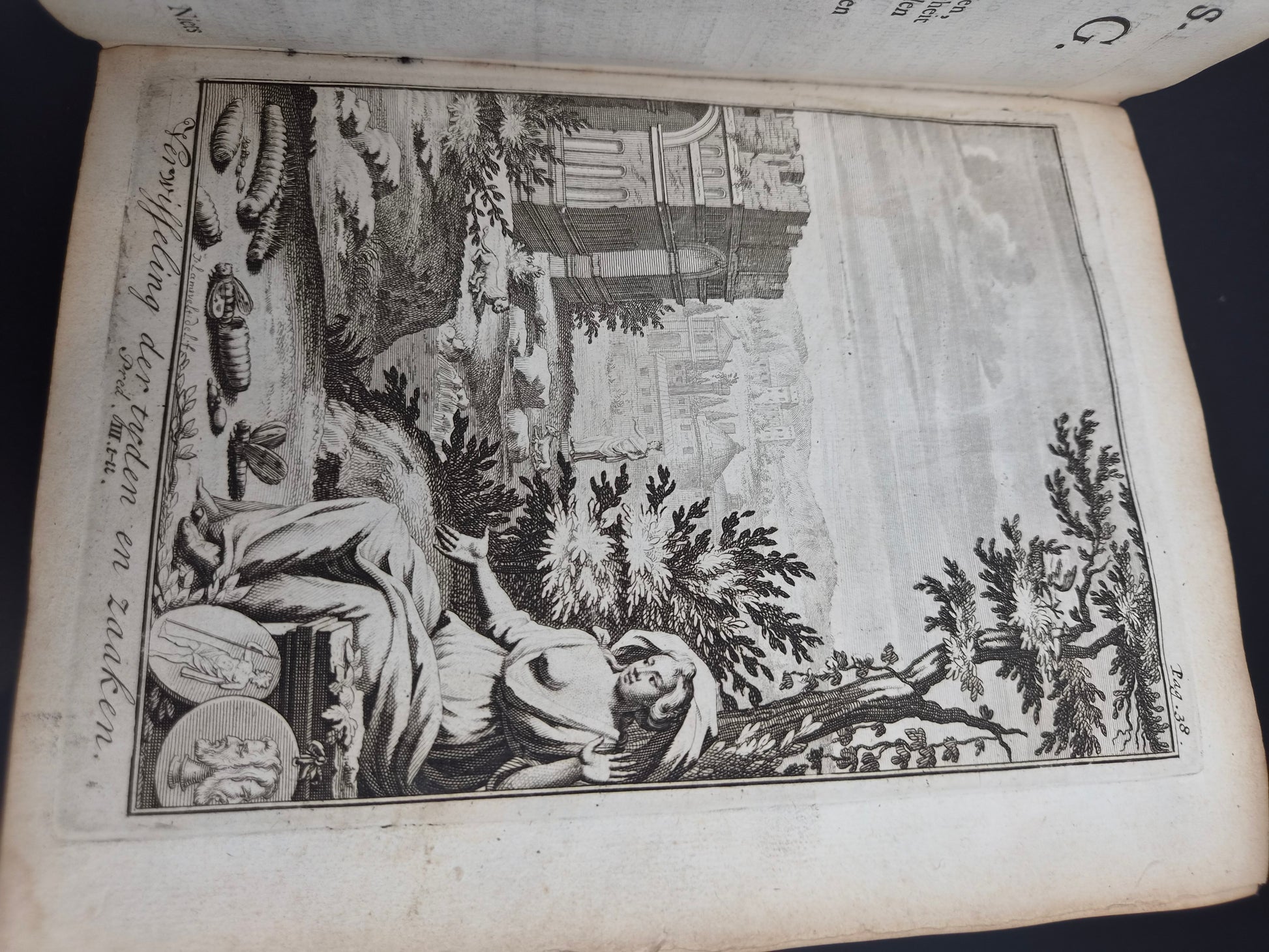 Antiek Boek 1718 - F. Halma: Heilige Feestgezangen - Luxe Blindgestempeld Perkament / Stamped Vellum Binding - ~30 Gravures - Lamsvelt & Doesburgh
