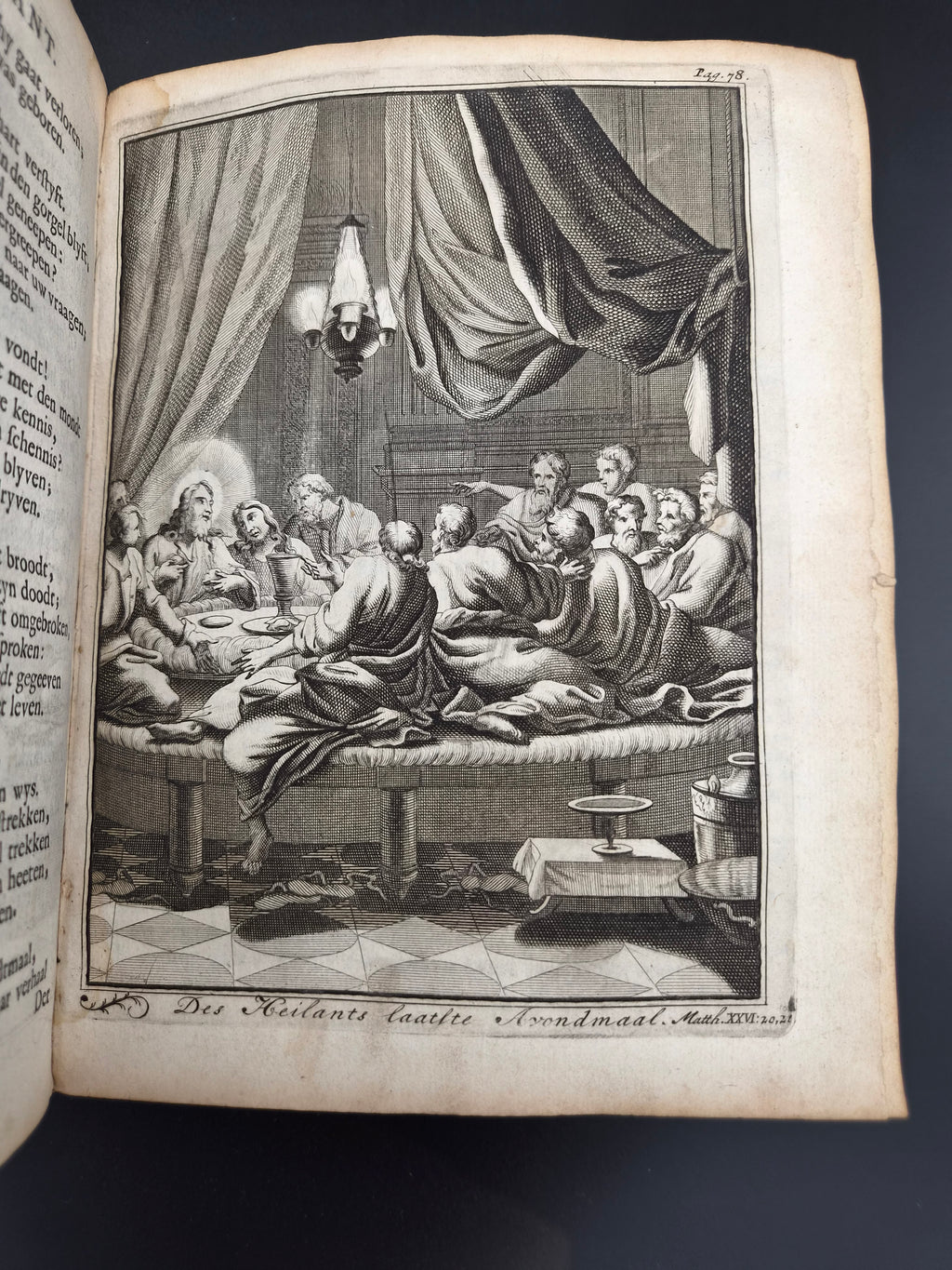 Antiek Boek 1718 - F. Halma: Heilige Feestgezangen - Luxe Blindgestempeld Perkament / Stamped Vellum Binding - ~30 Gravures - Lamsvelt & Doesburgh