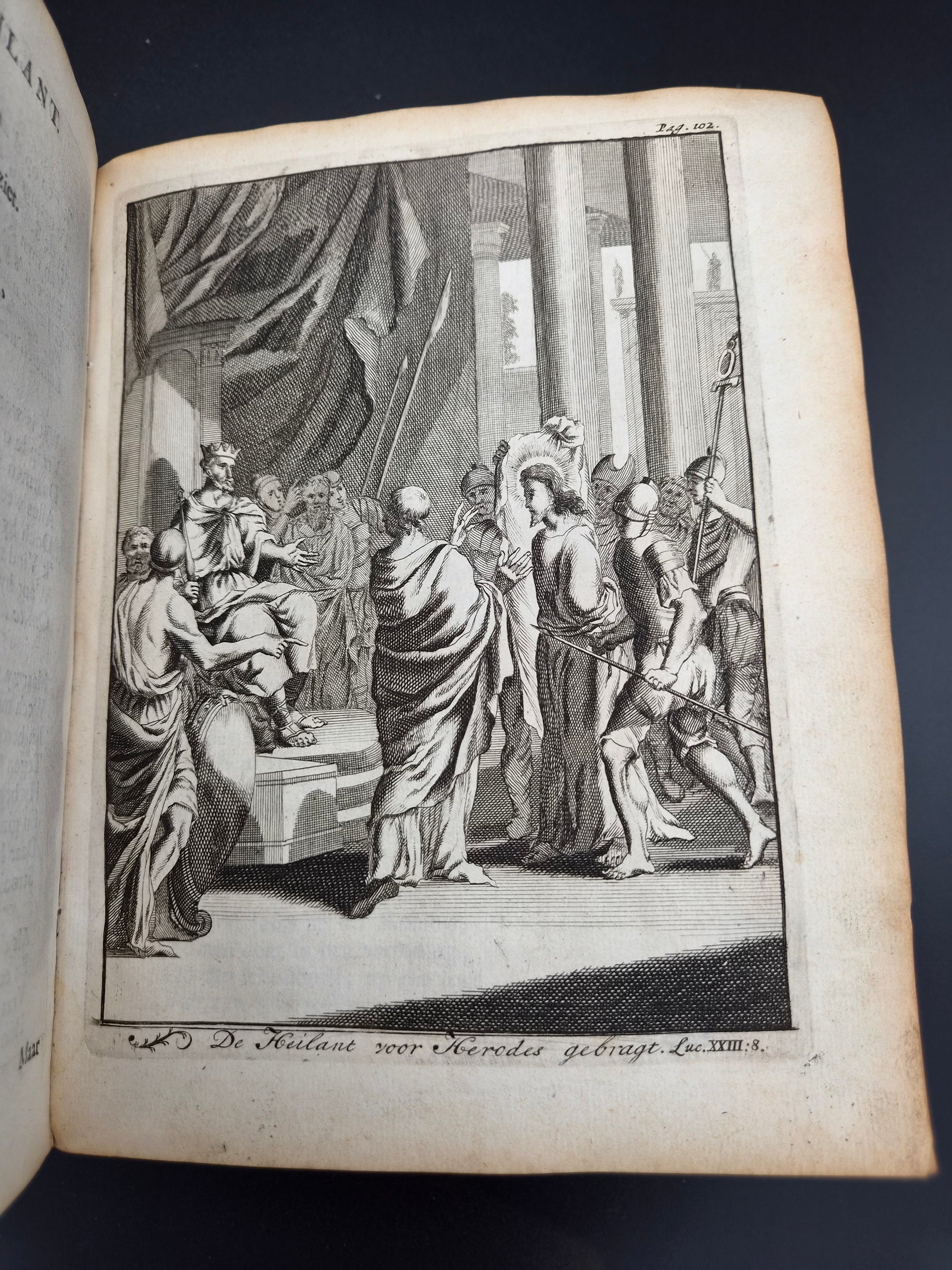 Antiek Boek 1718 - F. Halma: Heilige Feestgezangen - Luxe Blindgestempeld Perkament / Stamped Vellum Binding - ~30 Gravures - Lamsvelt & Doesburgh