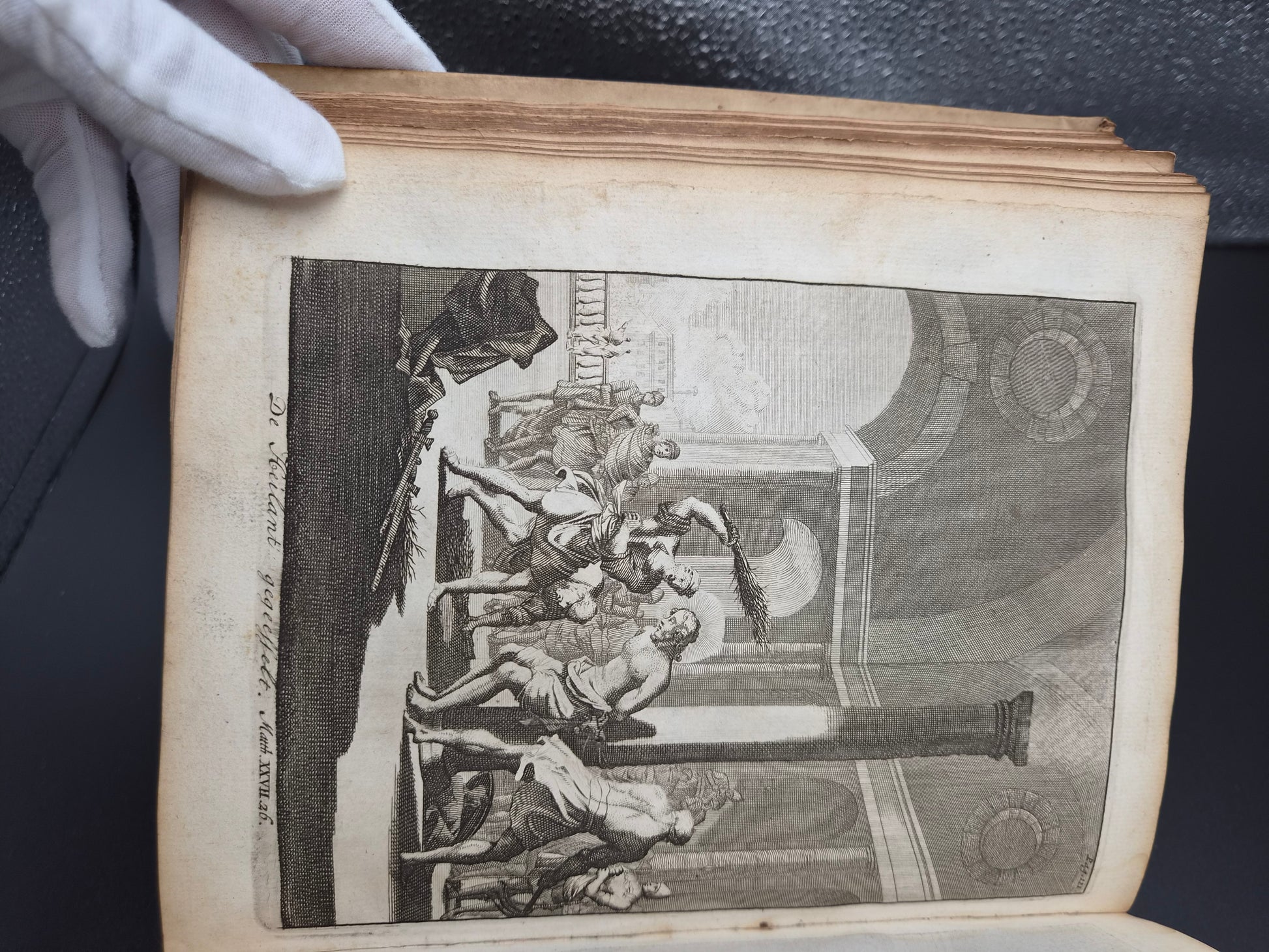 Antiek Boek 1718 - F. Halma: Heilige Feestgezangen - Luxe Blindgestempeld Perkament / Stamped Vellum Binding - ~30 Gravures - Lamsvelt & Doesburgh