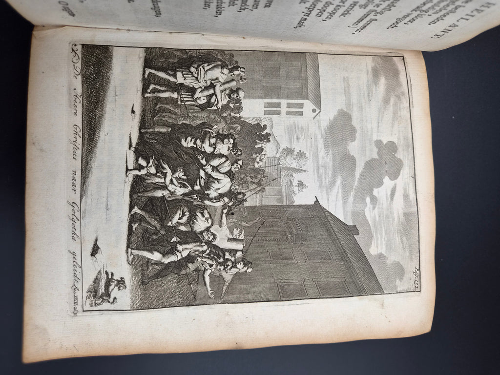 Antiek Boek 1718 - F. Halma: Heilige Feestgezangen - Luxe Blindgestempeld Perkament / Stamped Vellum Binding - ~30 Gravures - Lamsvelt & Doesburgh
