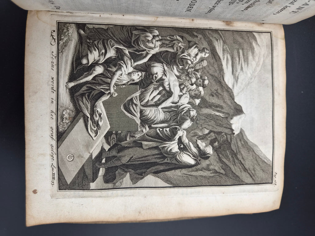 Antiek Boek 1718 - F. Halma: Heilige Feestgezangen - Luxe Blindgestempeld Perkament / Stamped Vellum Binding - ~30 Gravures - Lamsvelt & Doesburgh