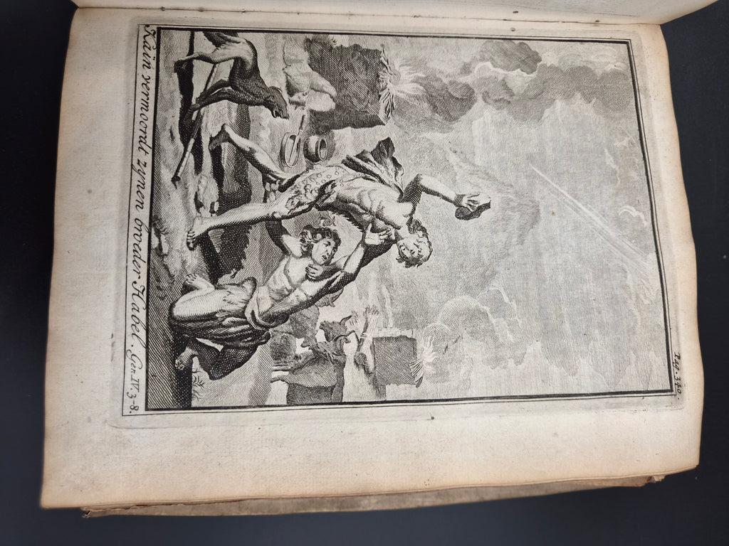 Antiek Boek 1718 - F. Halma: Heilige Feestgezangen - Luxe Blindgestempeld Perkament / Stamped Vellum Binding - ~30 Gravures - Lamsvelt & Doesburgh