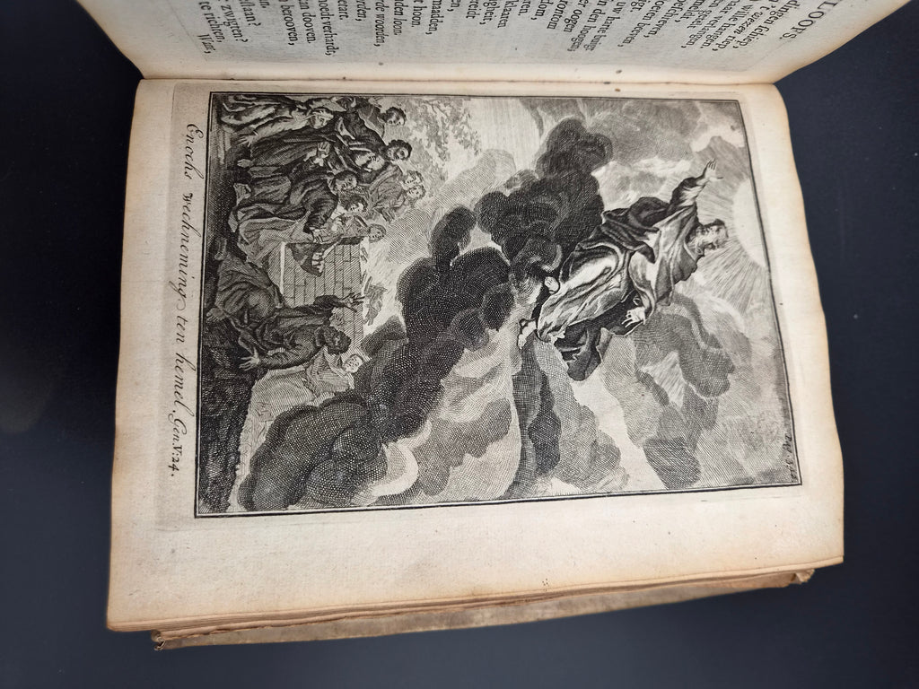 Antiek Boek 1718 - F. Halma: Heilige Feestgezangen - Luxe Blindgestempeld Perkament / Stamped Vellum Binding - ~30 Gravures - Lamsvelt & Doesburgh