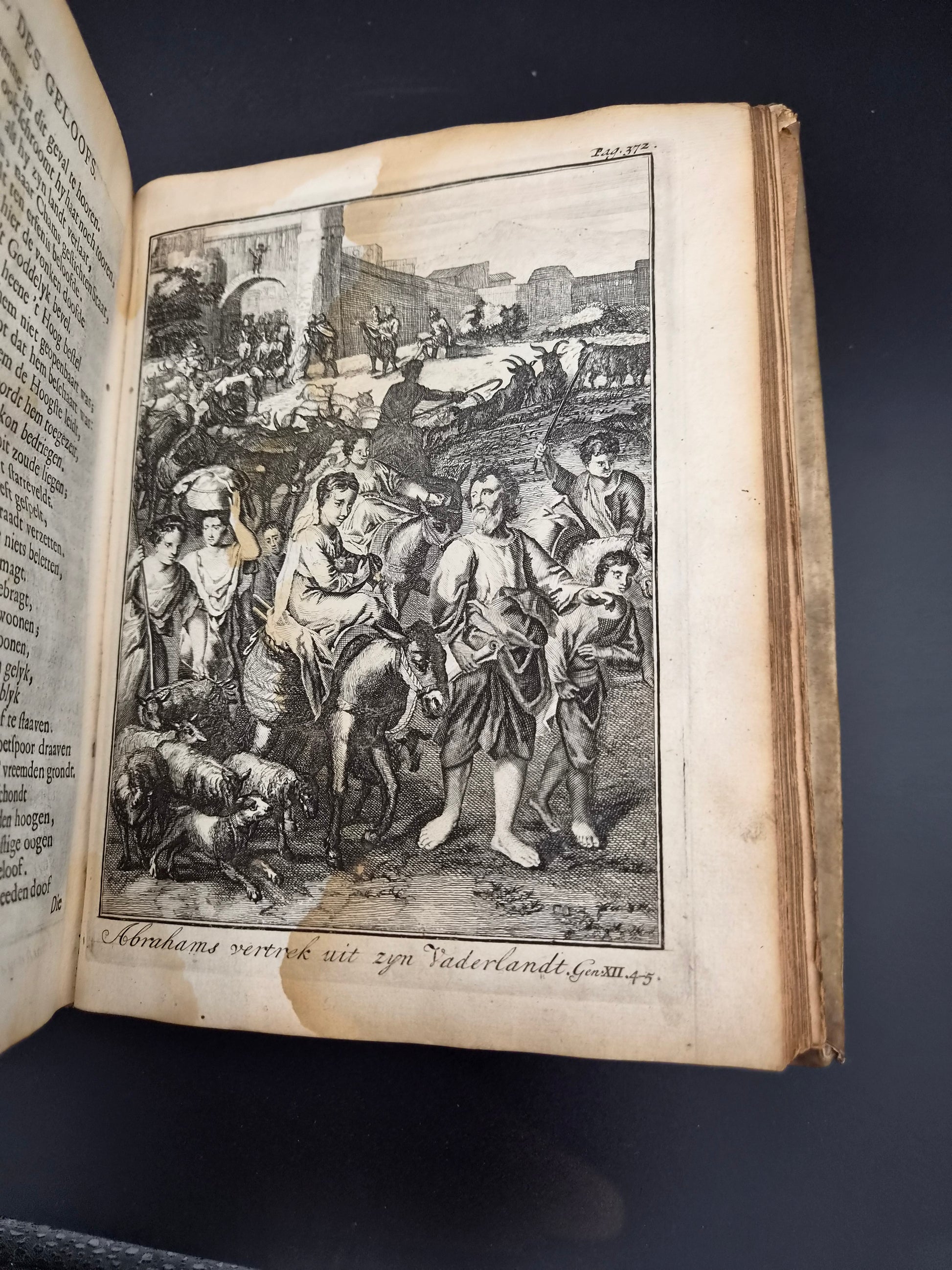 Antiek Boek 1718 - F. Halma: Heilige Feestgezangen - Luxe Blindgestempeld Perkament / Stamped Vellum Binding - ~30 Gravures - Lamsvelt & Doesburgh