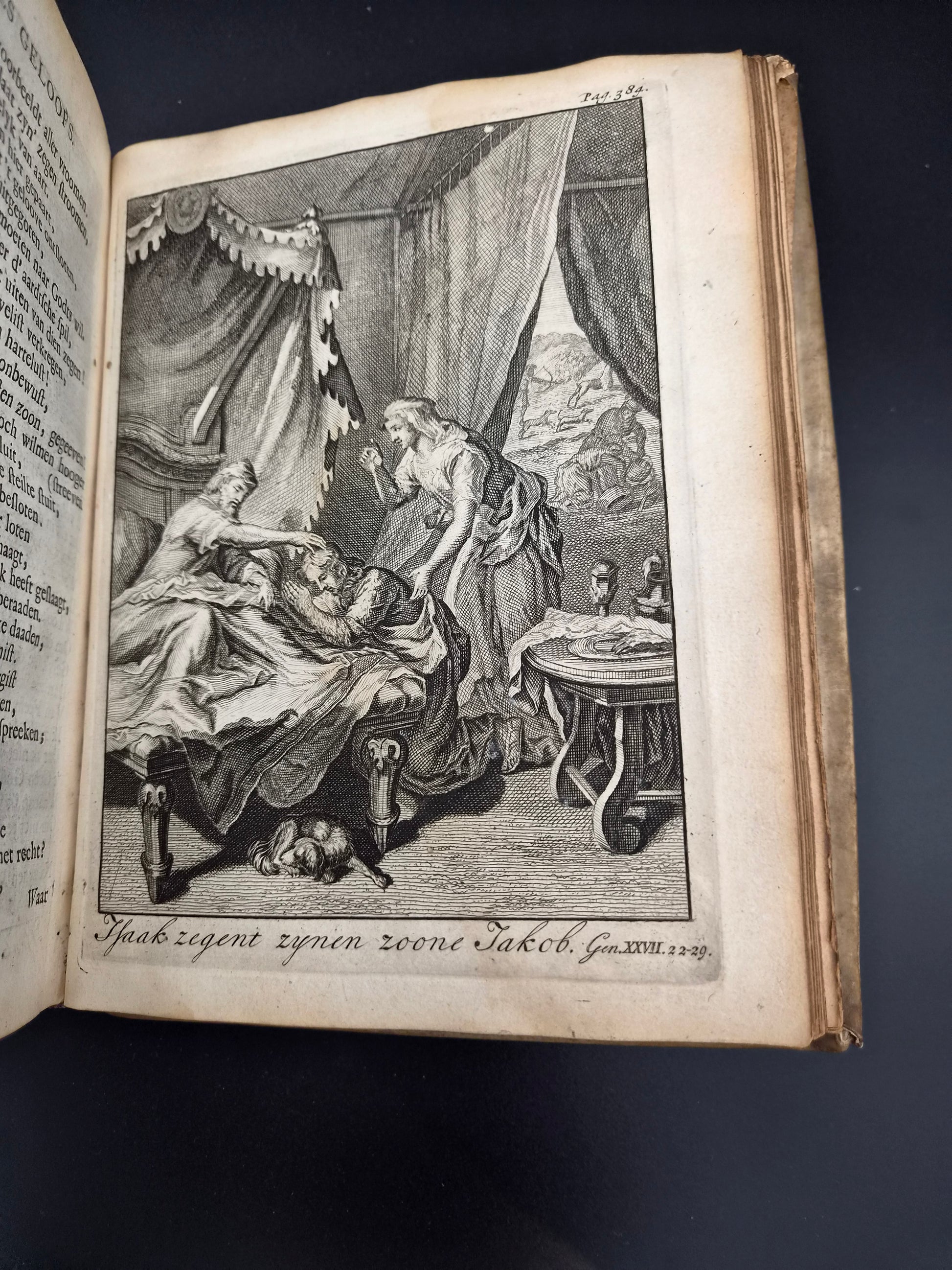 Antiek Boek 1718 - F. Halma: Heilige Feestgezangen - Luxe Blindgestempeld Perkament / Stamped Vellum Binding - ~30 Gravures - Lamsvelt & Doesburgh