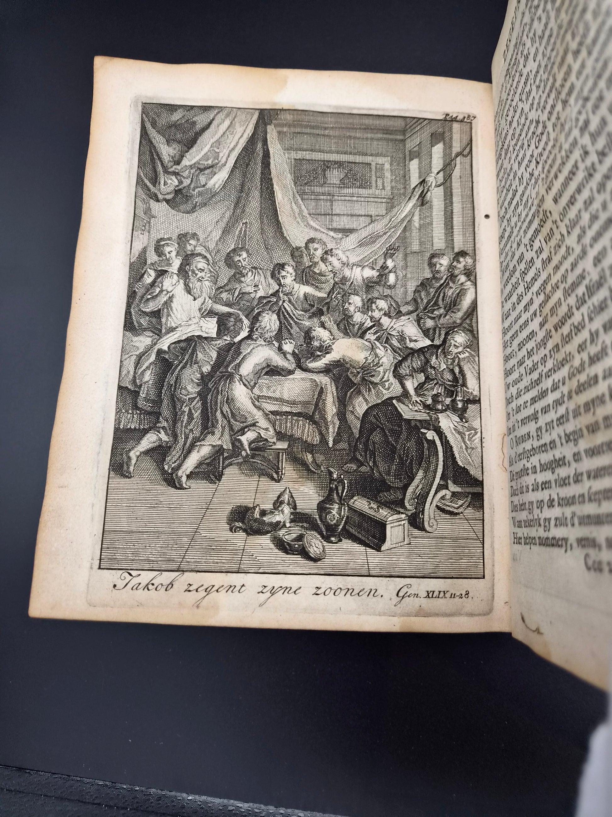 Antiek Boek 1718 - F. Halma: Heilige Feestgezangen - Luxe Blindgestempeld Perkament / Stamped Vellum Binding - ~30 Gravures - Lamsvelt & Doesburgh