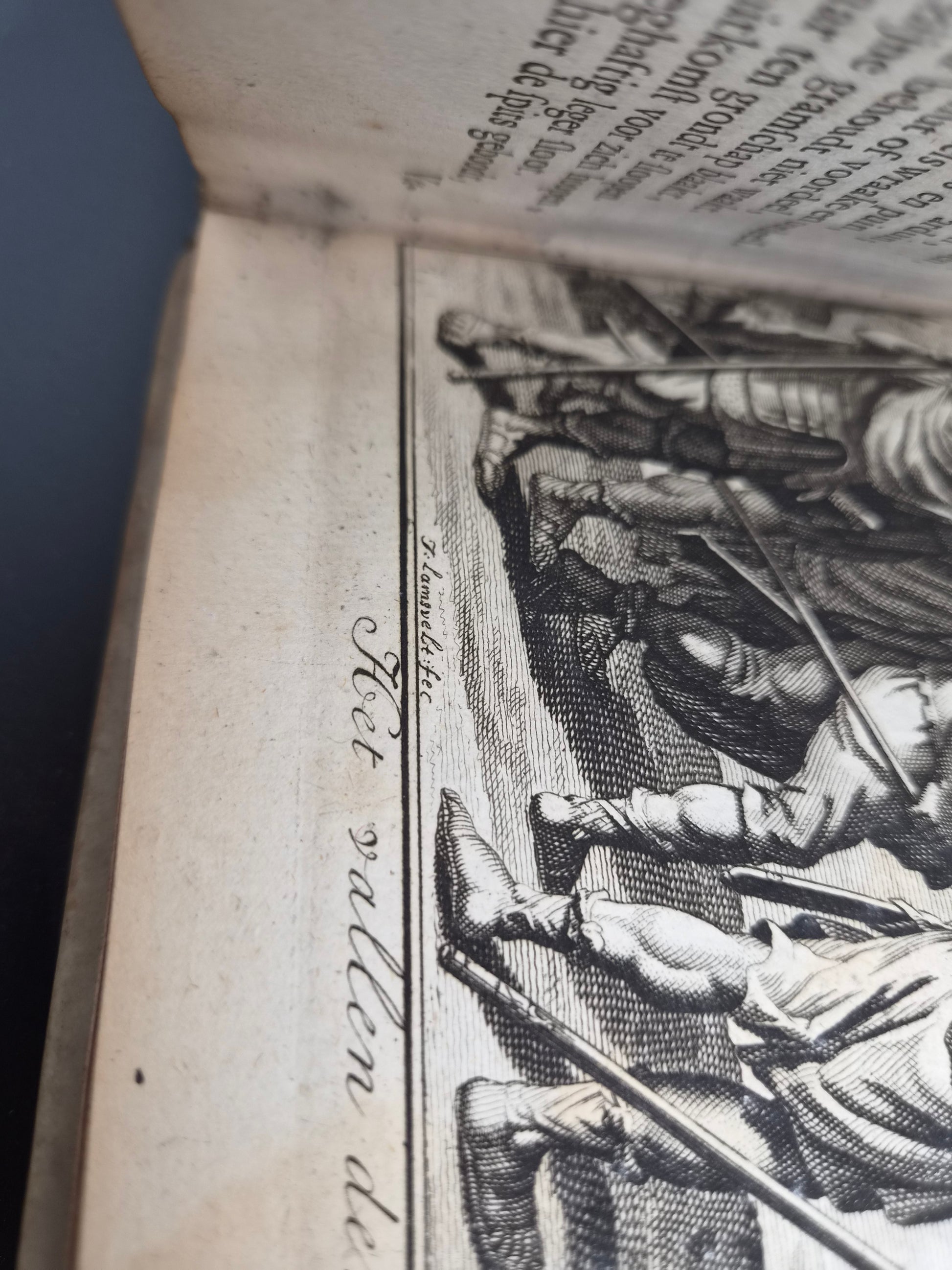 Antiek Boek 1718 - F. Halma: Heilige Feestgezangen - Luxe Blindgestempeld Perkament / Stamped Vellum Binding - ~30 Gravures - Lamsvelt & Doesburgh
