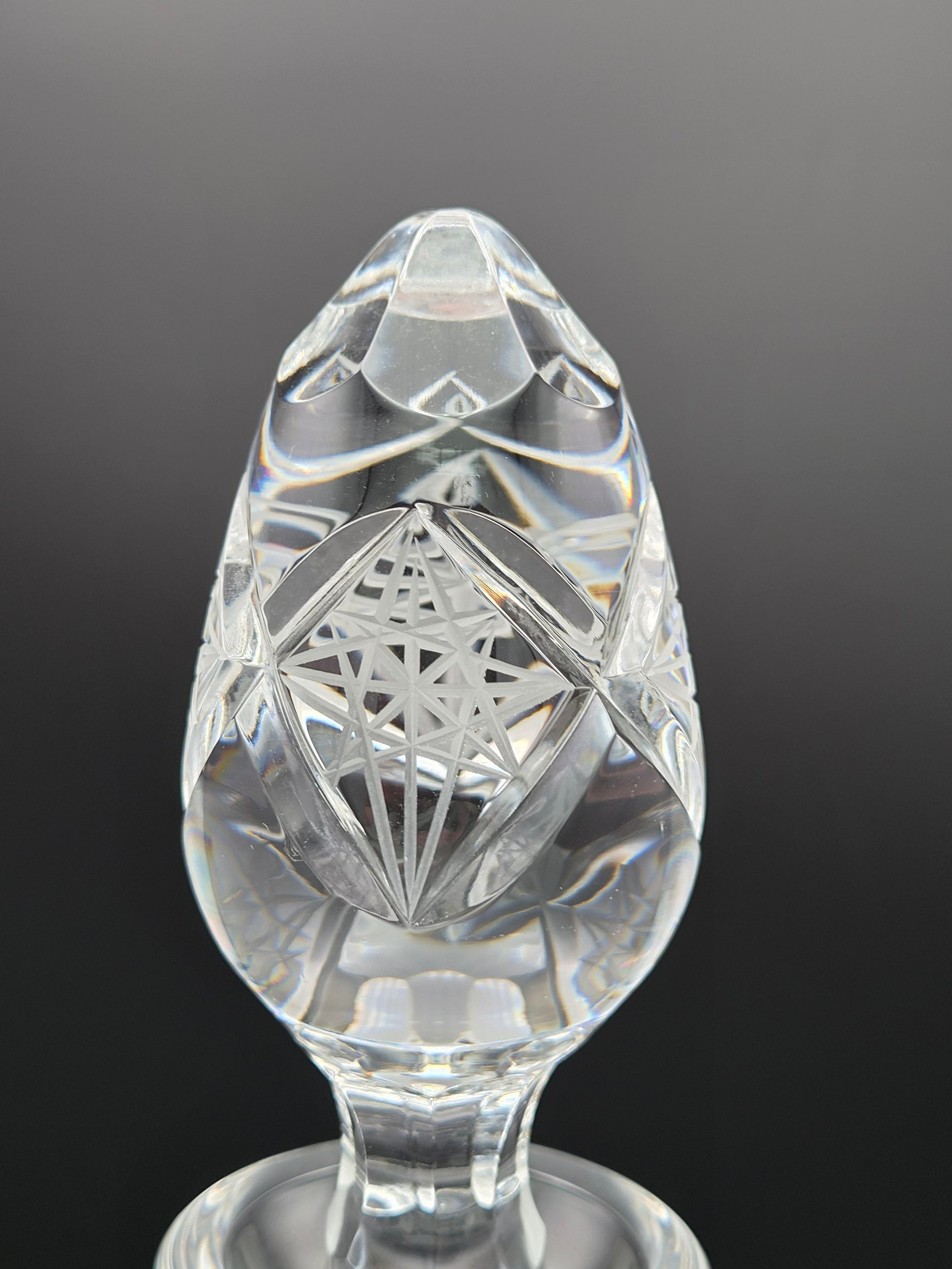 Originele Violetta Kristallen Decanteerkaraf met Stopper – Handgeslepen Loodkristal (39 cm)