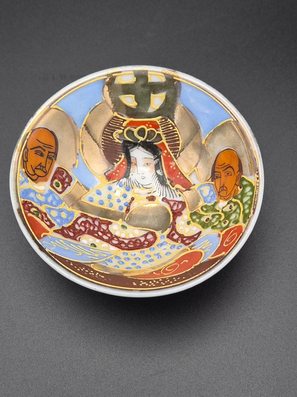 Antieke Japanse Satsuma Sake-Kommetjes (Set van 2) – Meiji-Periode (ca. 1900)