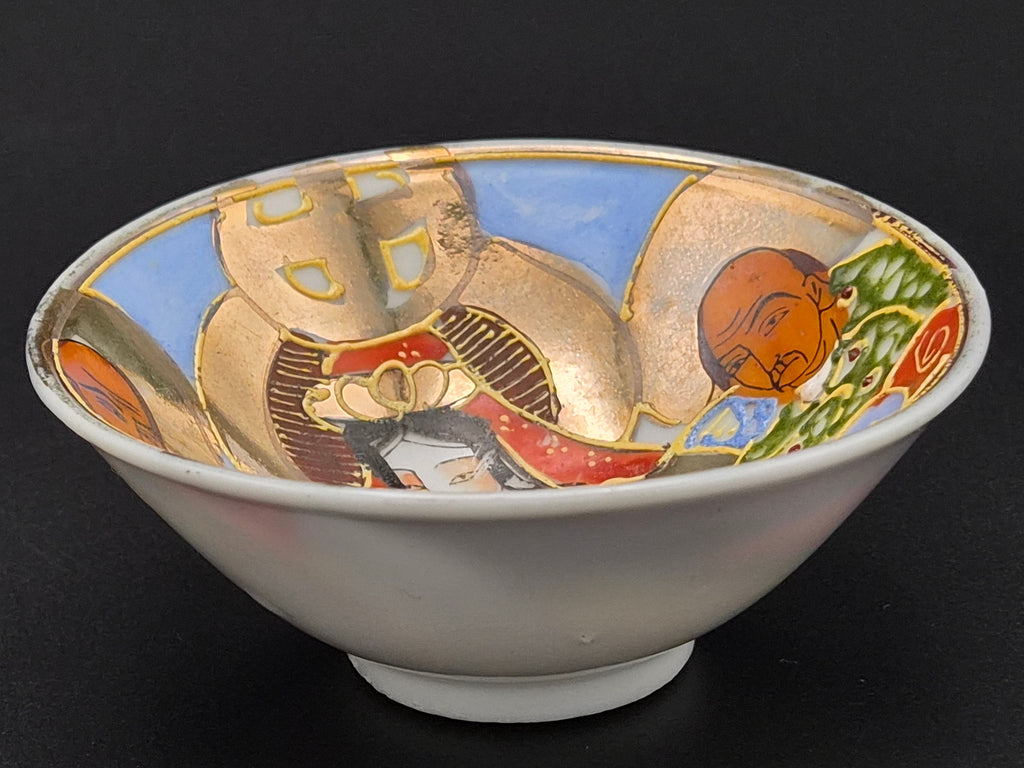 Antieke Japanse Satsuma Sake-Kommetjes (Set van 2) – Meiji-Periode (ca. 1900)