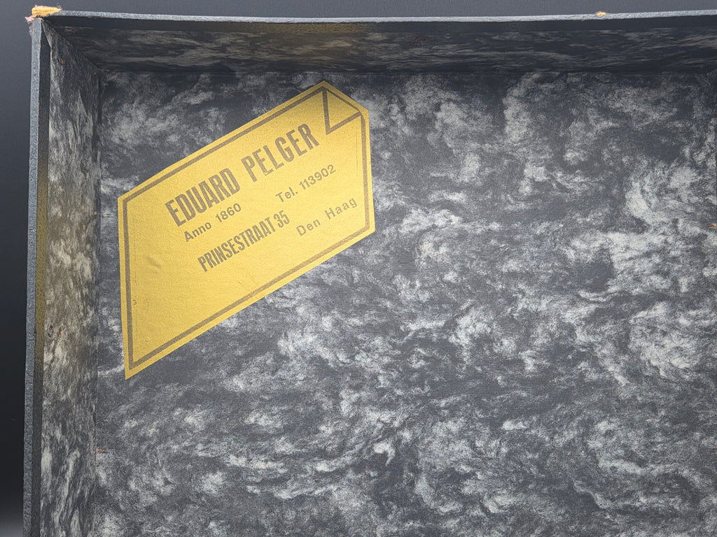 Antieke Hoge Hoed Molsvel incl. Originele Doos &amp; Handschoenen – Ed. Pelger Den Haag
