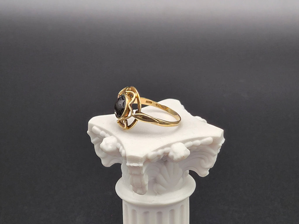 Vintage 14 Karaat Gouden Ring met Facetgeslepen Granaat – Maat 17,75 (56)