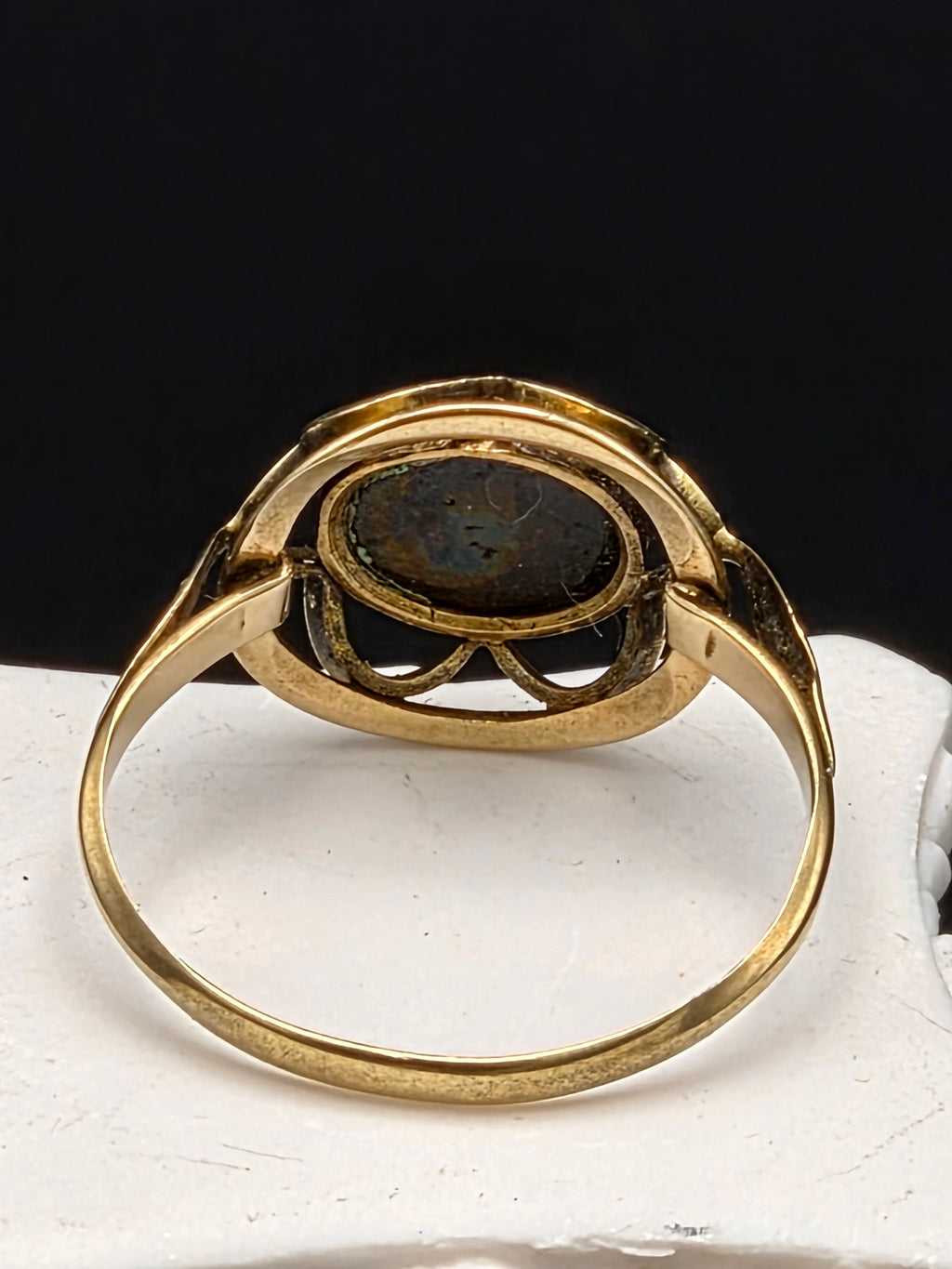 Vintage 14 Karaat Gouden Ring met Facetgeslepen Granaat – Maat 17,75 (56)